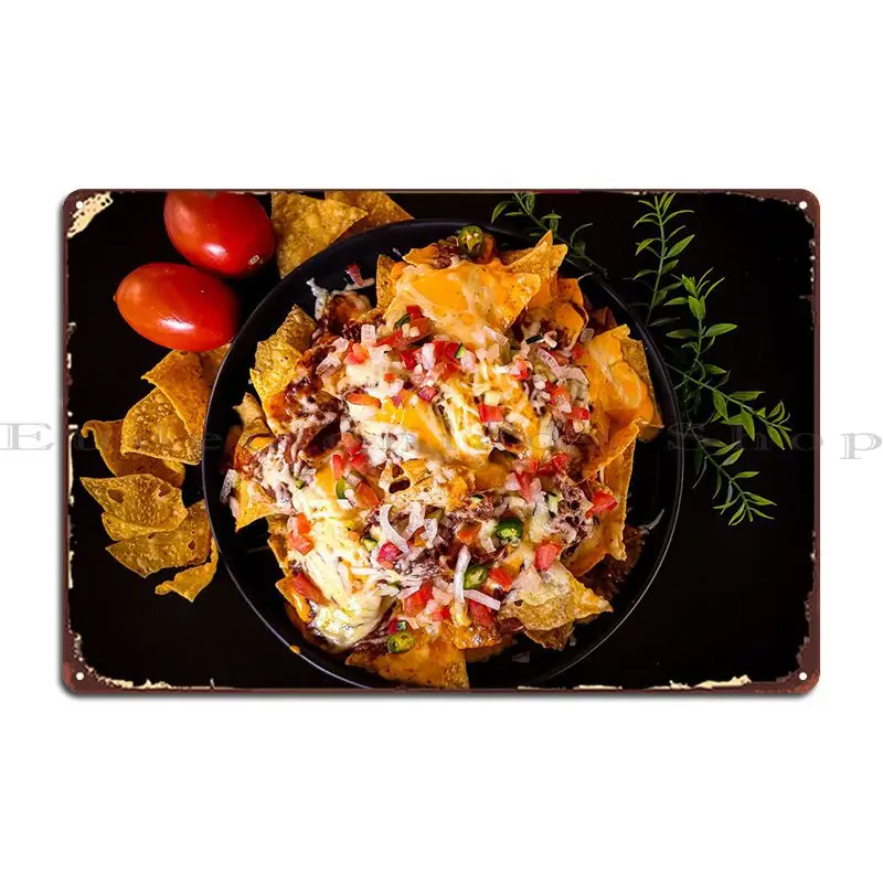 

Металлический плакат Nachos еды для гаража, гостиной, Настенный декор, железный жестяной плакат