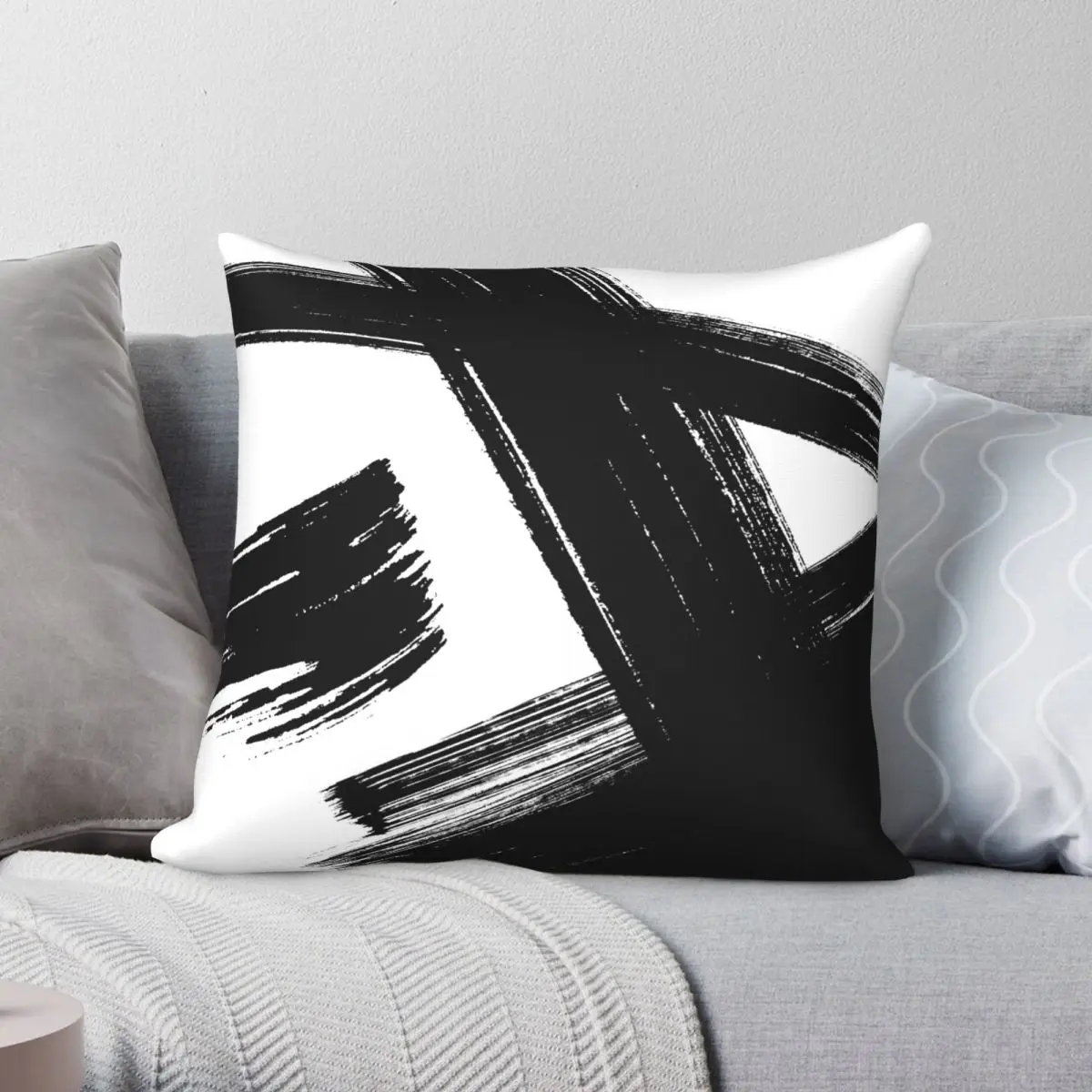 

Абстрактный чехол для подушки с кисточками, полиэстеровый льняной бархатный чехол с узором на молнии, декоративный чехол для подушки, домашний чехол для подушки