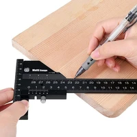 aluminium alloy multi woodworking gauge ruler t type sliding ruler scriber measuring marking carpenter calliper tool