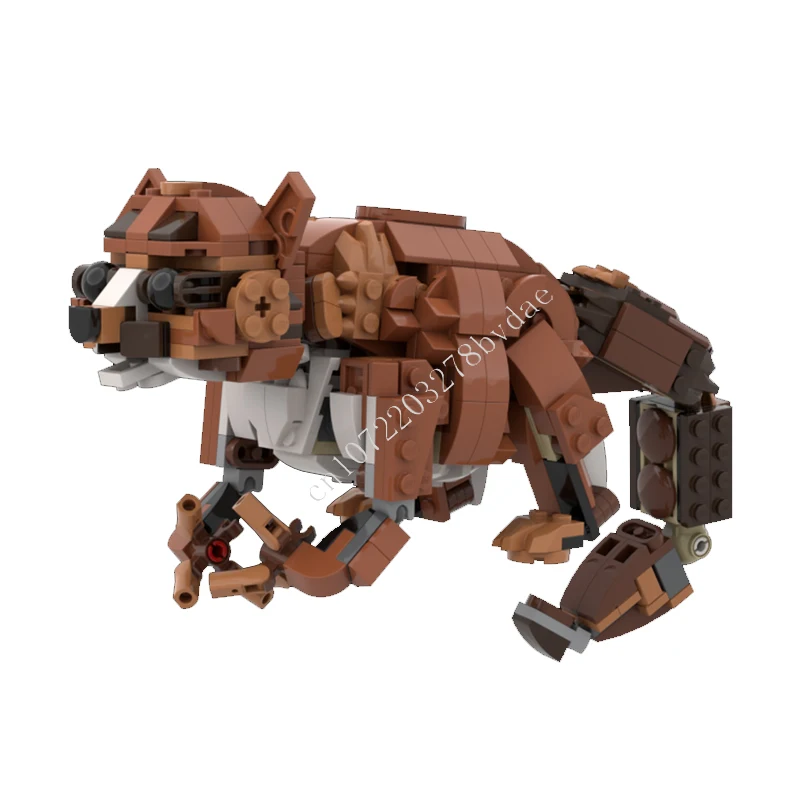 538 шт. MOC город животное коричневая мышь Lemur строительный блок дом зоопар милые