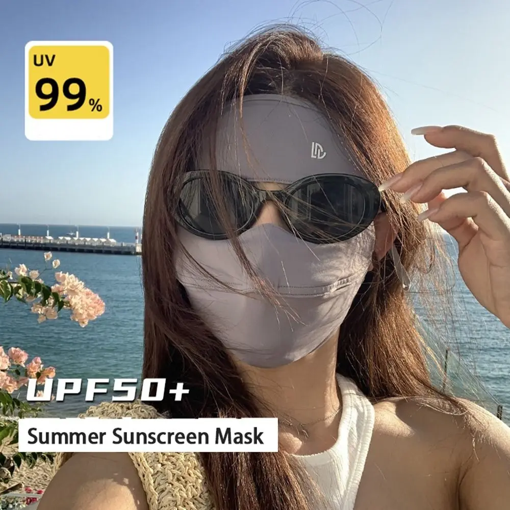 

Sunscreen Veil Summer Hiking Face Scarves UV Protection Sunscreen Face Scarf Ice Silk Mask Face Cover Face Gini Mask