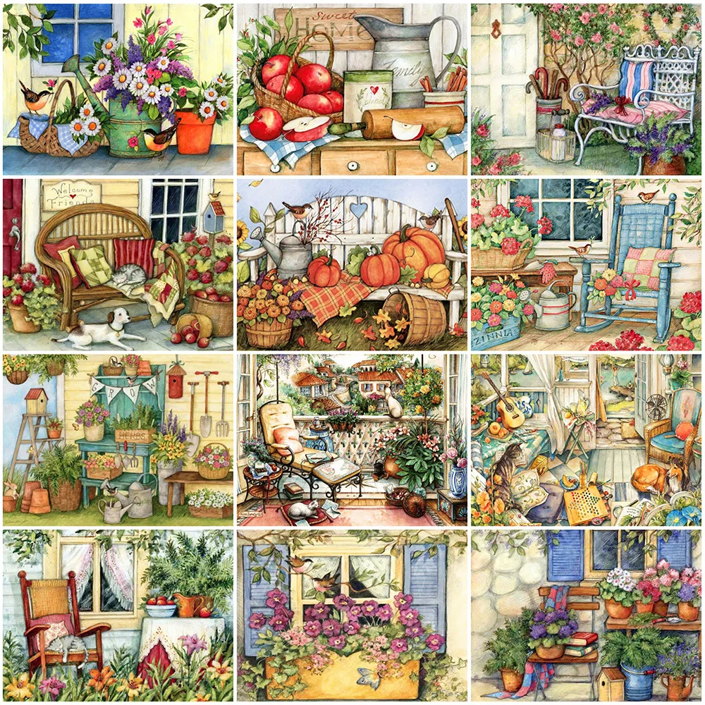 

MomoArt алмазная мозаика сад картина стразами DIY алмазная вышивка цветы полная площадь живопись хобби ручной работы