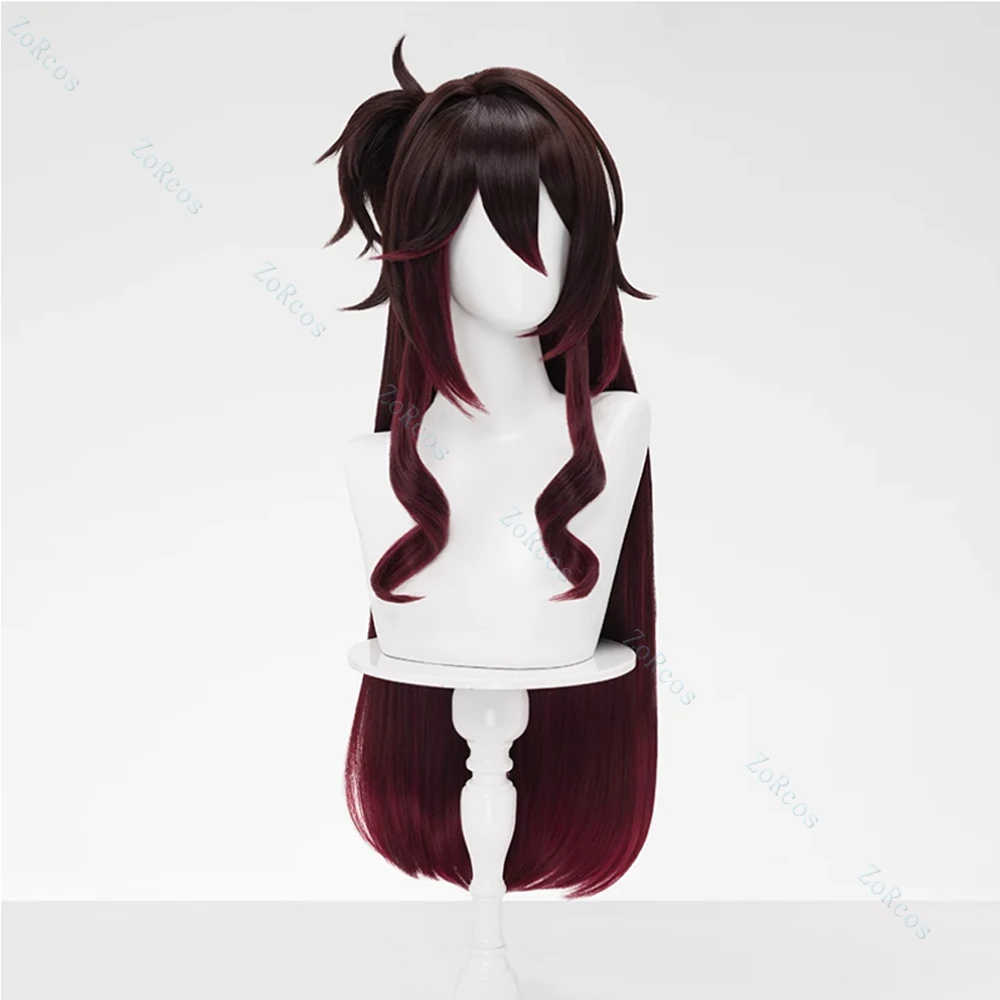 Game Honkai: Star Rail Tingyun Косплей Парик 80 см Длинные Красные Коричневые Термостойкие