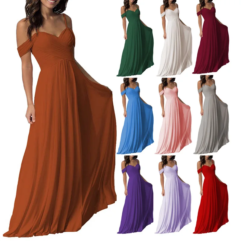 

Голубое платье крестной матери Serenity, ТРАПЕЦИЕВИДНОЕ с плиссированным топом, с открытыми плечами, для гостей свадьбы, платье для вечеринки