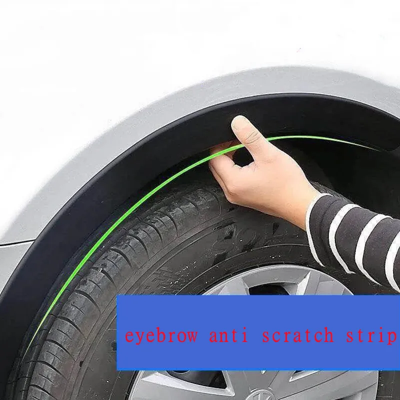 

150cm Car Arch Wheel Eyebrow Strip Fender Flares Protector Strip Black Carbon Fiber Fit For All General Motors Rubber Stickers