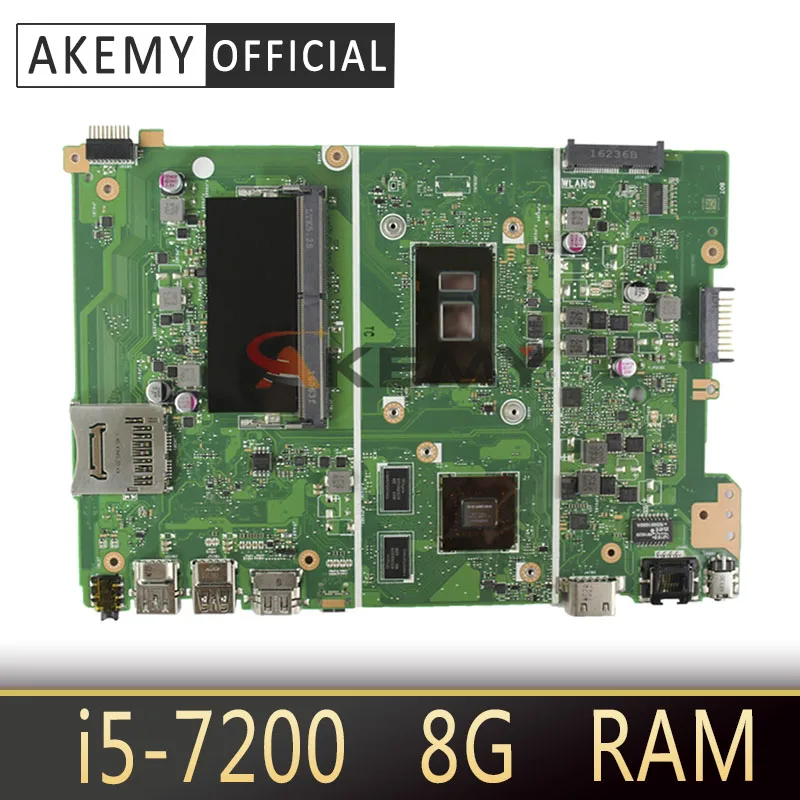 

For For For Asus X441URK X441UR X441UV X441UVK X441UQK X441U Laptop Mainboard Motherboard I5-7200 8G-RAM