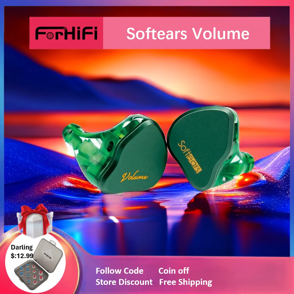 Наушники-вкладыши Softears с регулировкой громкости 1 DD + 2 BA Hybrid HIFI IEMs