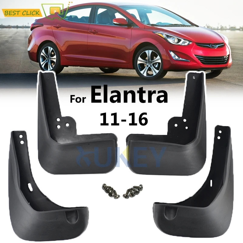 

Брызговики для Hyundai Elantra MD 2011 2012 2013 2014 2015 2016, брызговики, брызговики, защита переднего и заднего крыла
