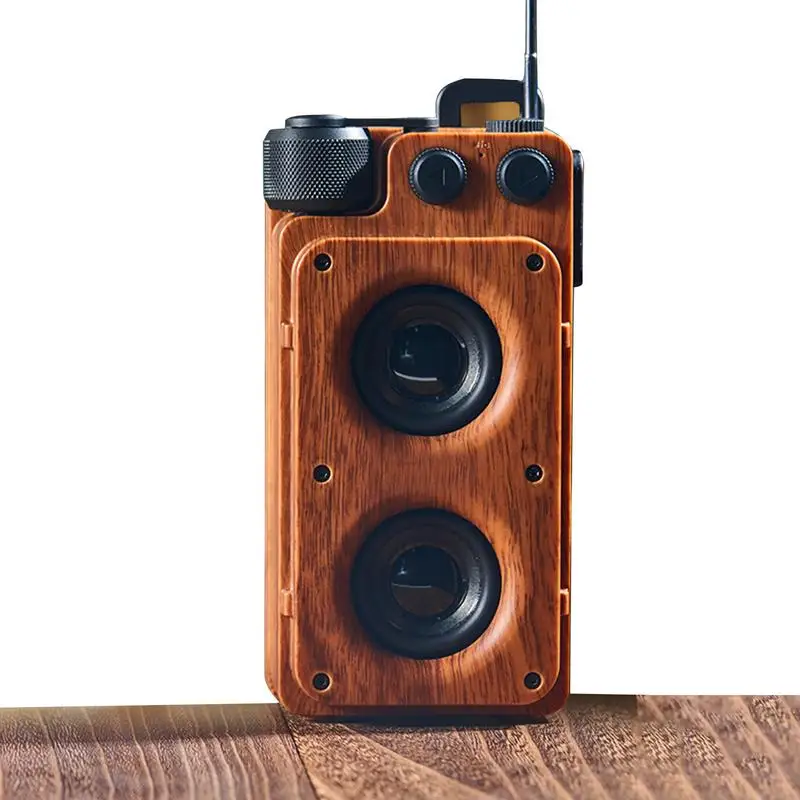 

Музыкальная колонка в стиле ретро, винтажная Беспроводная колонка, портативная винтажная Беспроводная стереоколонка со встроенным динами...