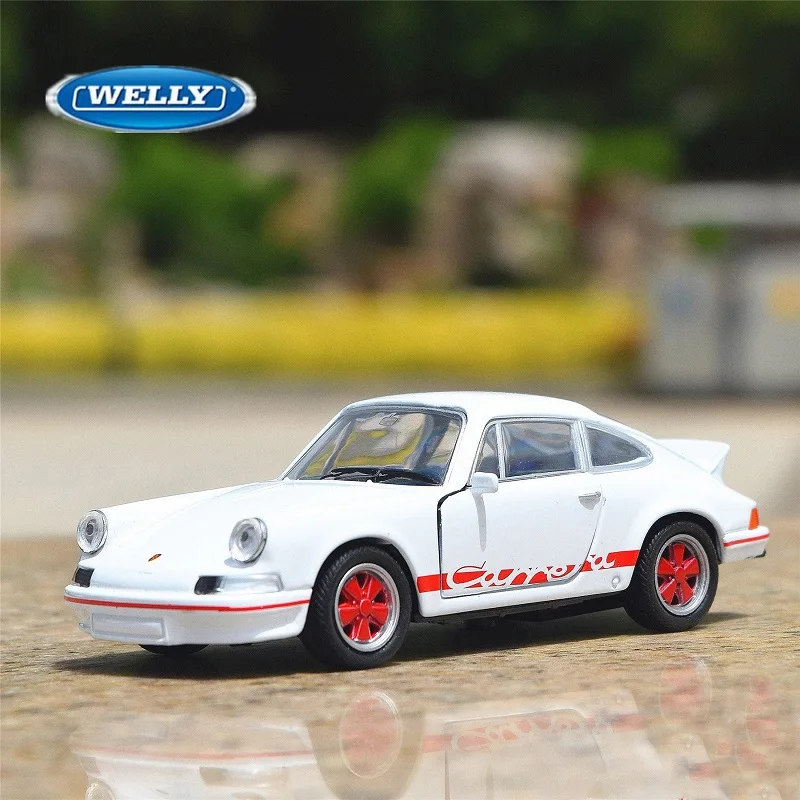 

WELLY 1:36 1973 Porsche Carrera RS Alloy Sports Car Model Diecasts Metal Toy Vehicles Car Model High Simulation Gifts Toys Boys