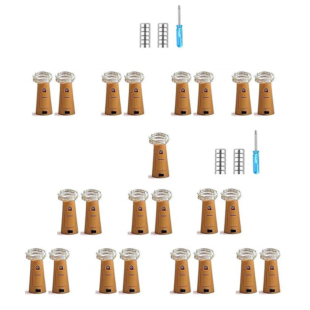 

Wine Bottle Cork LED Lamp Copper Wire Christmas Garland Party Wedding Decor