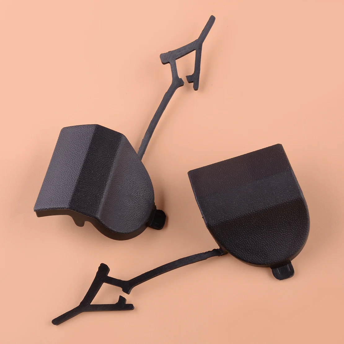 

1 пара левого и правого заднего бампера буксировочный крюк глаза крышка Кепки подходит для Porsche Cayenne 2015 2016 2017