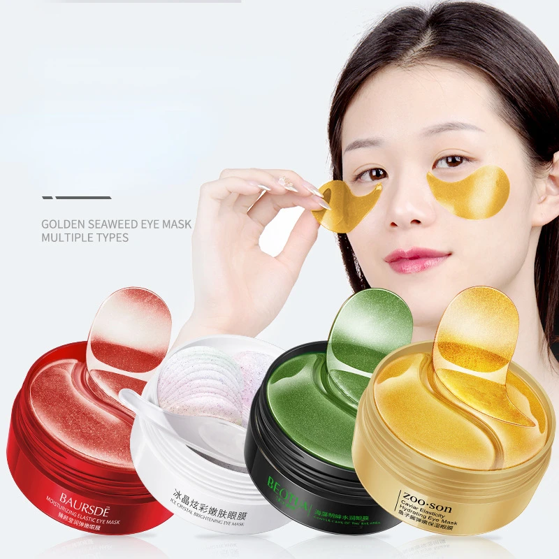 

60 Pcs Avocado Collagen Mask Natural Moisturizing Gel Eye Patches Remove Dark Circles Anti Age Bag Eye Wrinkle Skin Care