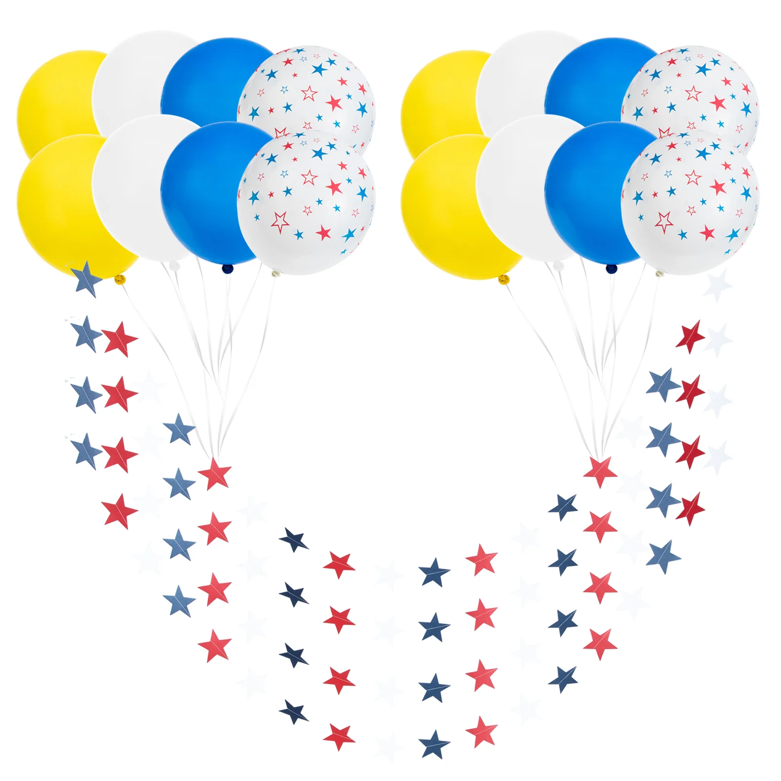 

1 Набор, украшения для Дня независимости, латексные воздушные шары, баннер, гирлянда, товары Вечерние