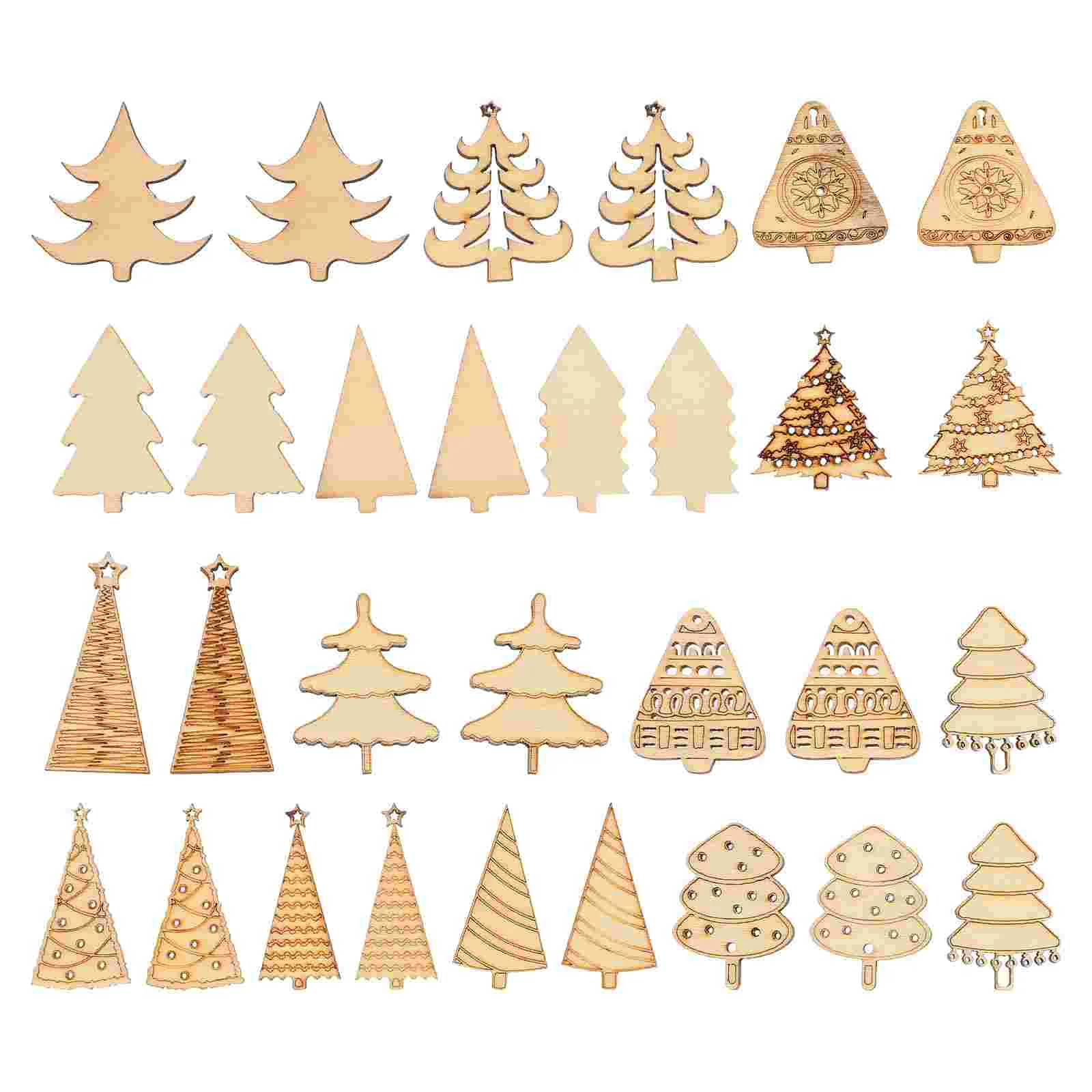 

30Pcs Practical Funny DIY Christmas Accessories DIY Chip Hollow Christmas DIY Chip