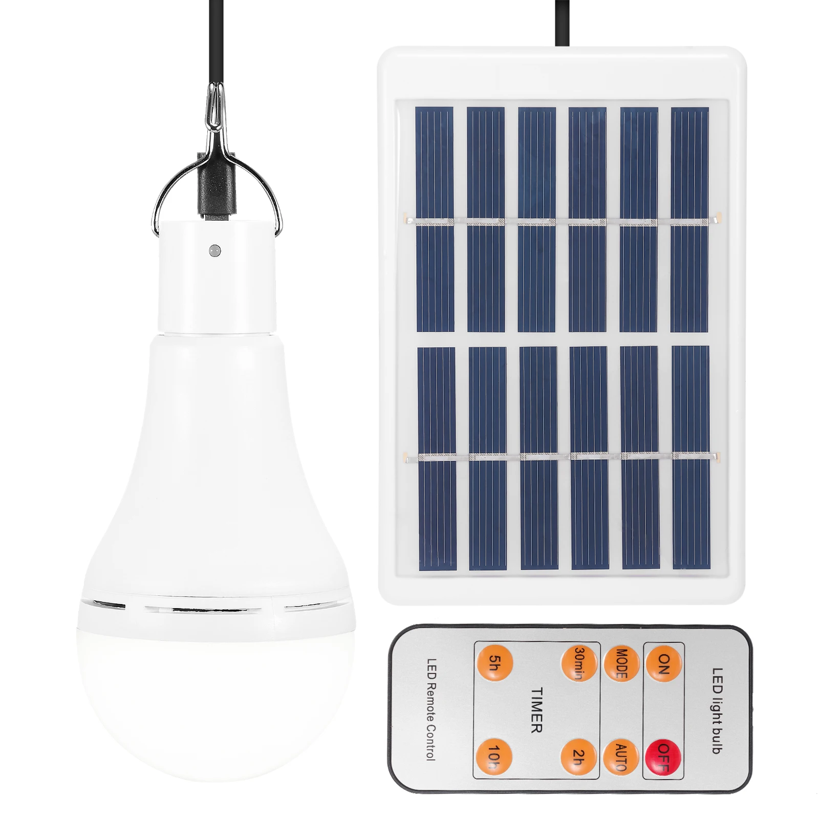 

Solar Light LED USB Rechargeable Outdoor Waterproof Solar Bulb Hanging Lamp Courtyard Garden Solar Led Camping Lights Outdoors