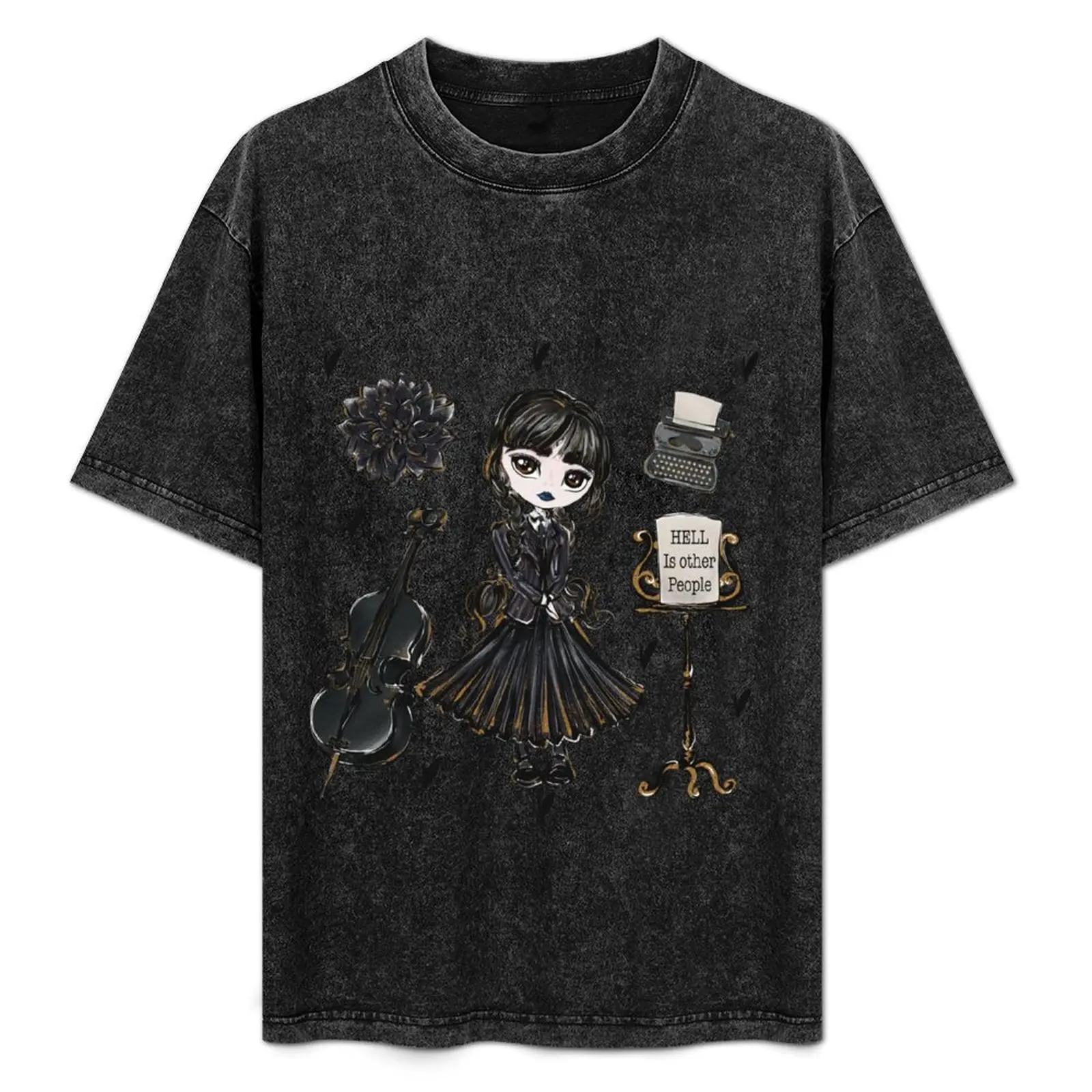 Черные винтажные мужские футболки с надписью среду Adams