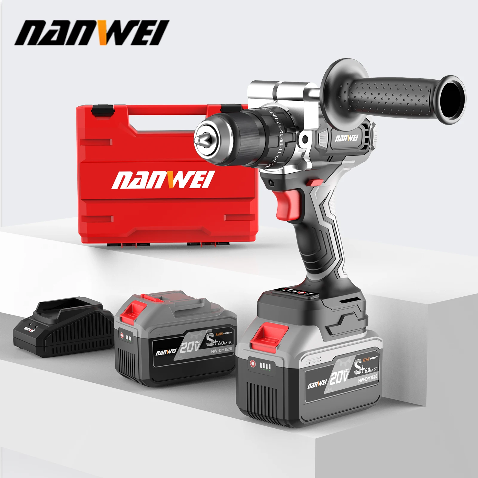 

Аккумуляторная дрель NANWEI 20В 120 Н·м