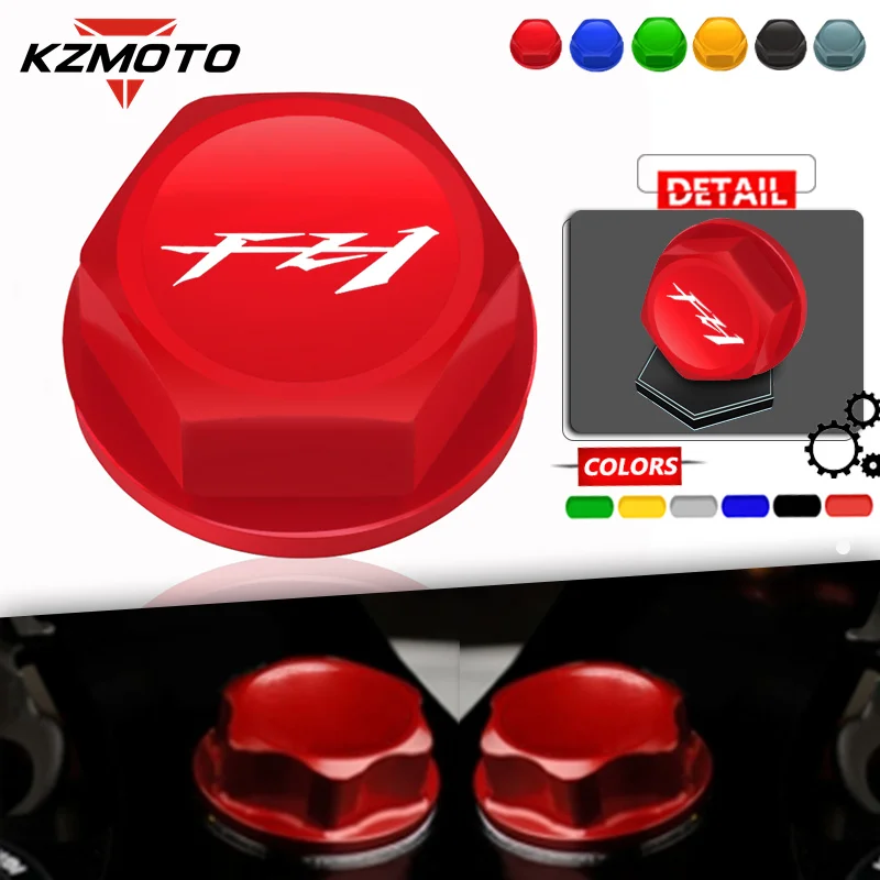 

New Arrival Motorcycle CNC Tuerca Direccion Cap Steering Stem Nut Head Screw Cover For YAMAHA FAZER FZ1 FZ8 fz1 Fazer fz8 LOGO