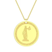 stainless steel themis titaness of divine law and order pendant necklace for women men themis titan goddess choker