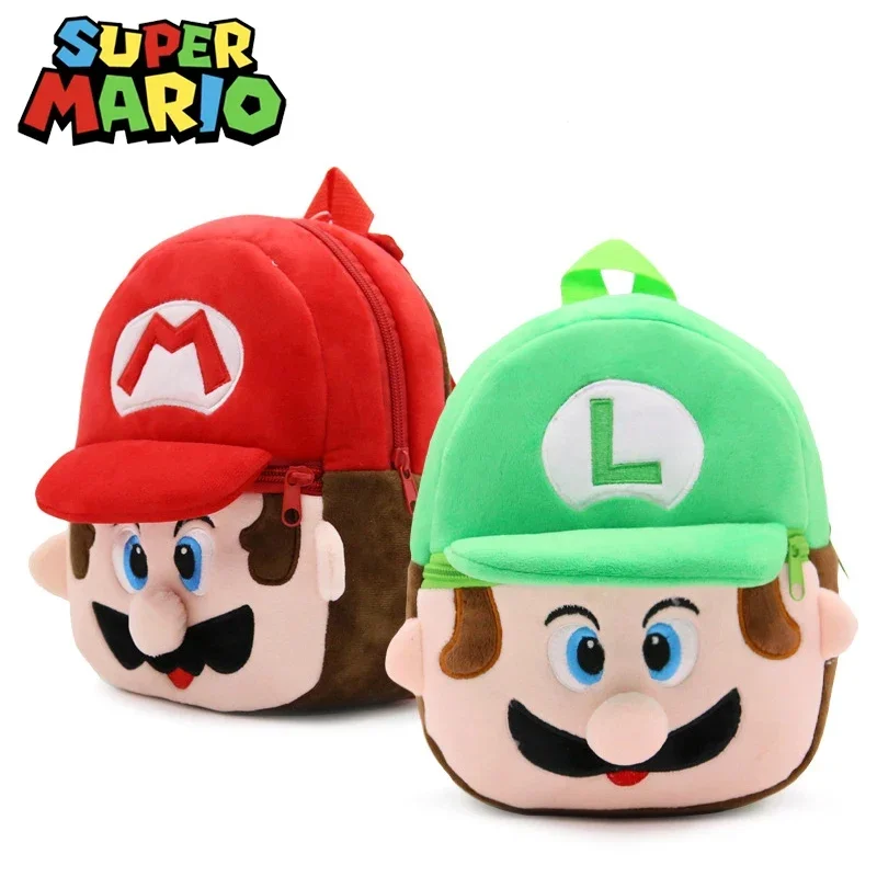 Детский плюшевый рюкзак Super Mario Bros мультяшная сумка на плечо Аниме Фигурки Марио