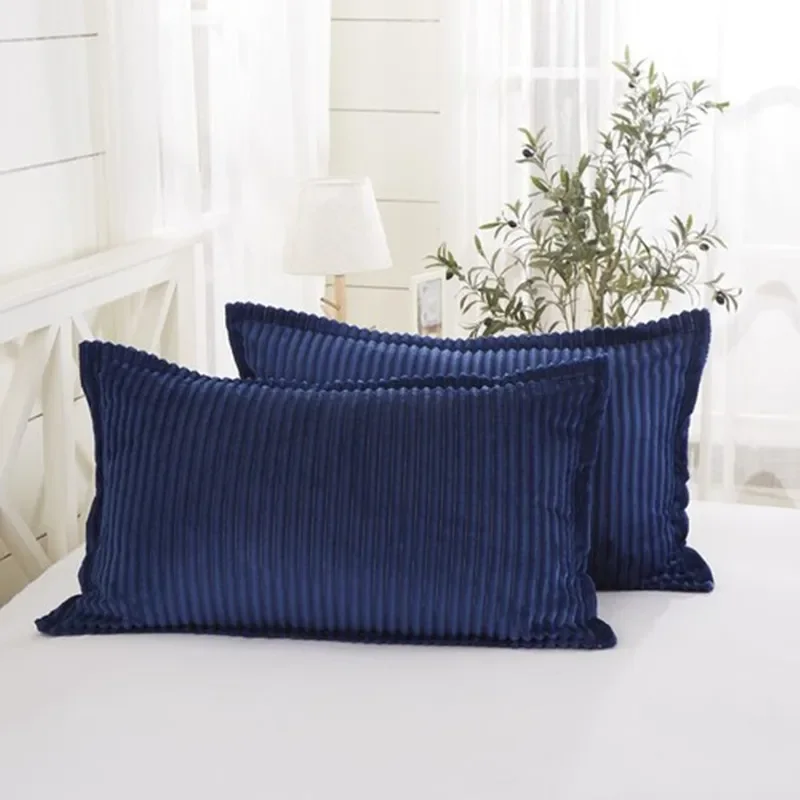 1/2 шт. осенние утолщенные наволочки из кораллового флиса однотонные фланелевые