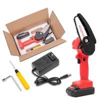 portable 550w rechargeable cordless mini electric chain saw woodworking saw one handed electric saw lithium chain saw