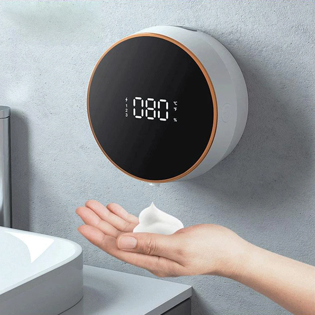 

Bathroom Automatic Foam Dispenser 300ml 5W Wall Mounted Foaming Machine Touchless Rechargeable Adjustable Hand Washing Tool