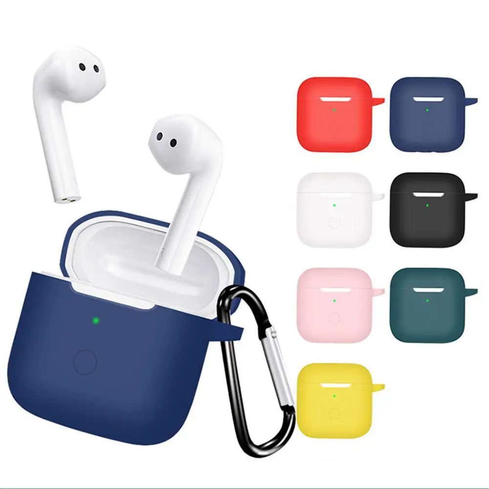 

For Redmi Buds 3 Silicone Case Protective Cover Wireless Bluetooth Earphone Charger Shell With Carabiner Headset Accessories