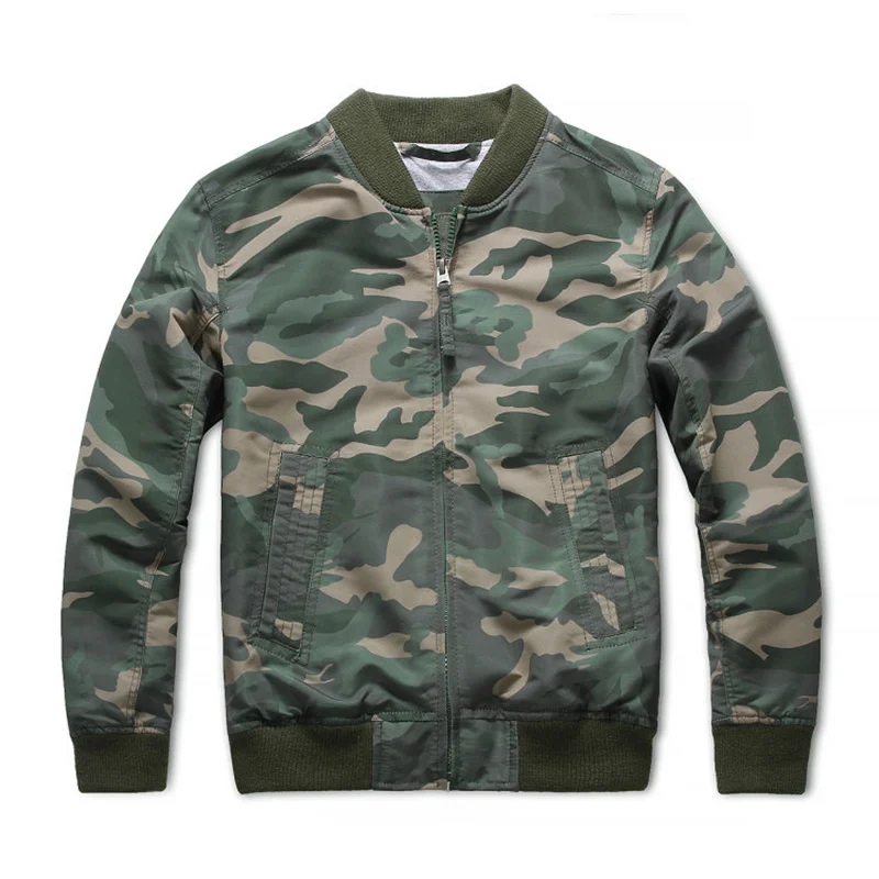 

Men's Autumn Casual Jacket Outdoor Warm Coat Military Style Camouflage Jacket Fashion Bomber Jacket Cotton Spring Outwear