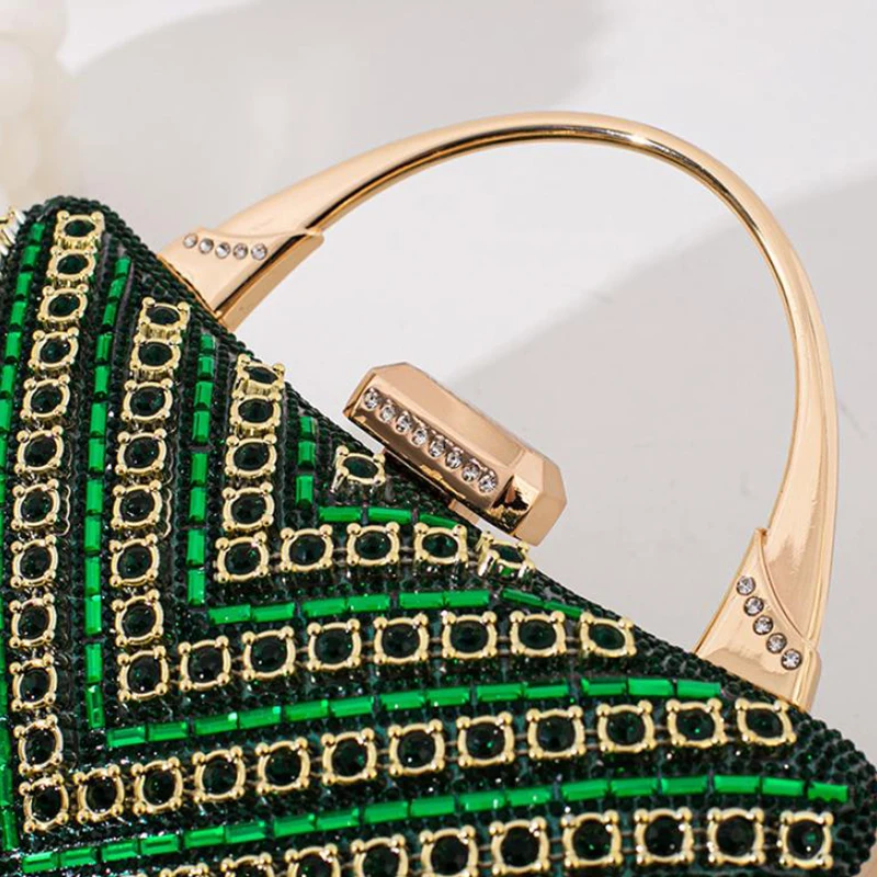 Женская вечерняя сумка-клатч с верхней ручкой блестящая сумка-кошелек со