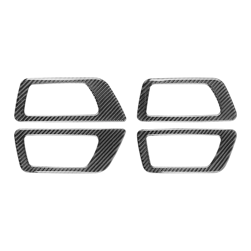 

4 PCS Car Inner Door Handle Bowl Cover Trim Carbon Fiber Cover Trim for Toyota Highlander 2015-2018