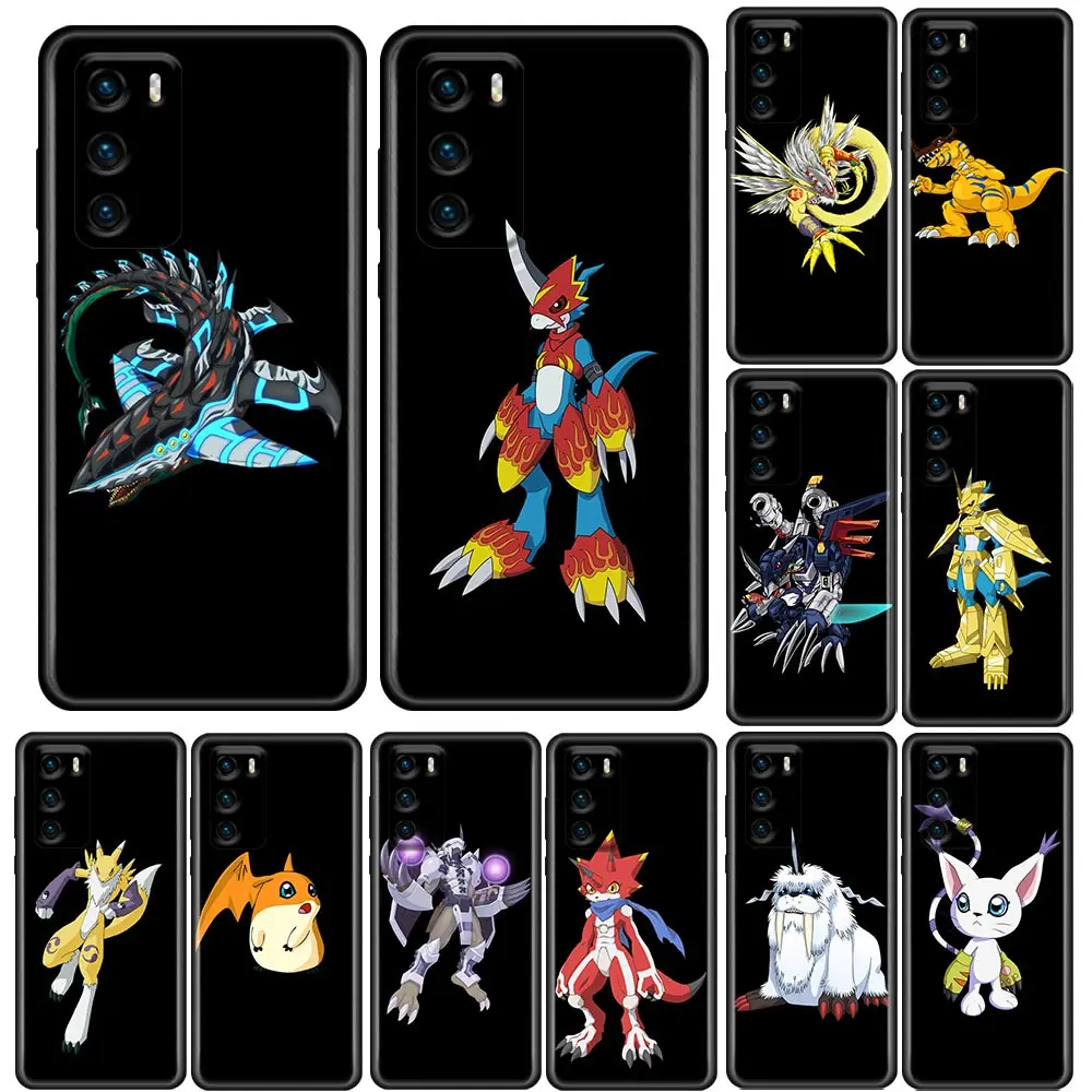 

Phone Case for Huawei P50 P50E P40 P30 P20 P10 Smart 2021 Pro Lite 5G Plus Soft Silicone Case Digimon Adventure