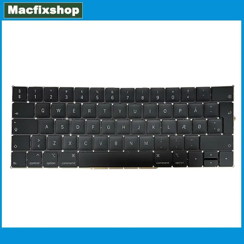 Ноутбук Новая оригинальная ЕС A1989 A1990 Датская клавиатура для Macbook Pro Retina 13 дюймов 15