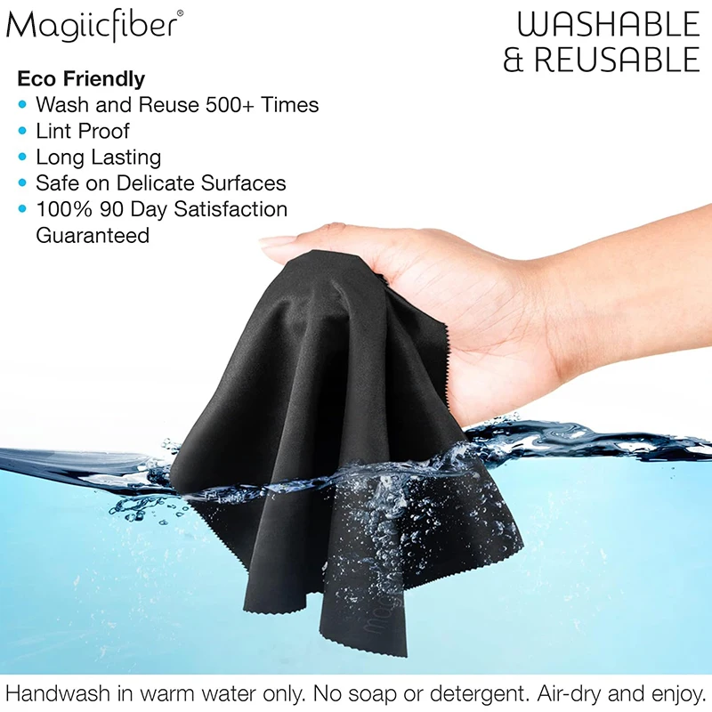 Салфетка из микрофибры MagicFiber для чистки линз телефона очков экрана