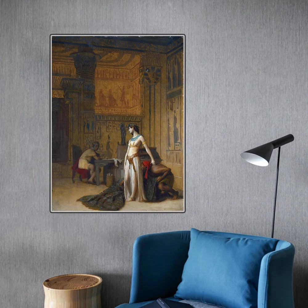 Жан-Леон Гером &quotКлеопатра и Цезар&quot Холст Картина маслом Эстетическое