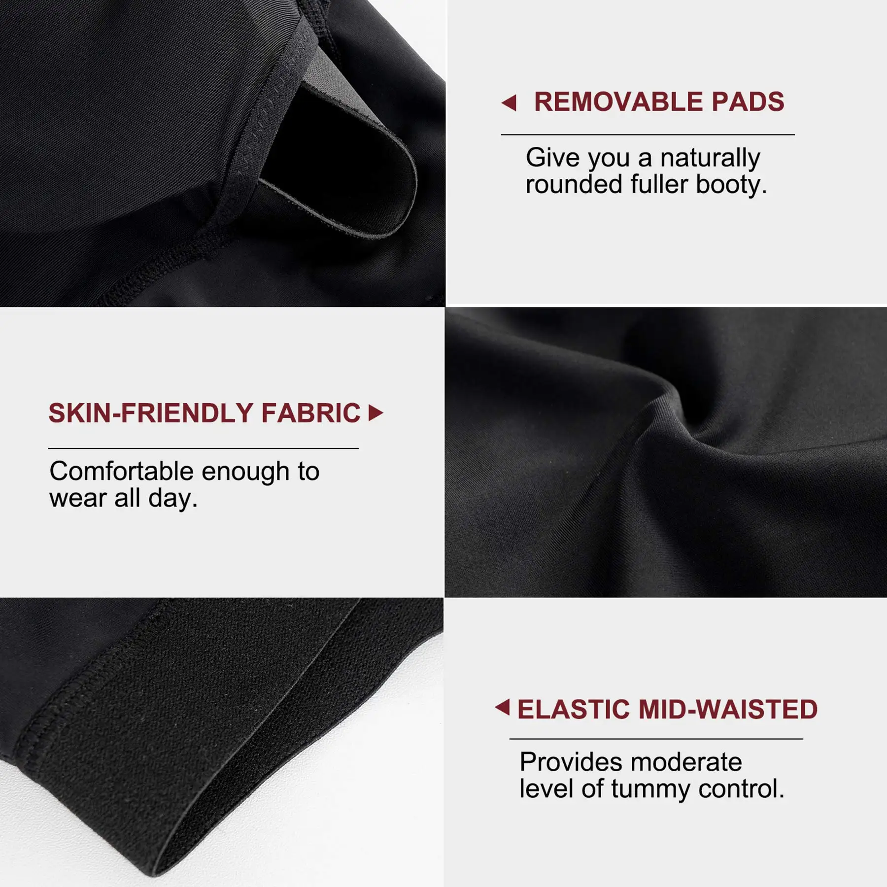 Women Seamless Butt Lifter Booty Shorts Hip Enhancer Padded Lace Panties Underwear Boyshorts Body Shaper Tummy Control Underwear