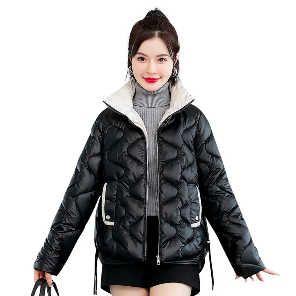 Bright face washable women's new autumn and winter 2022 Korean version thickened enlarge