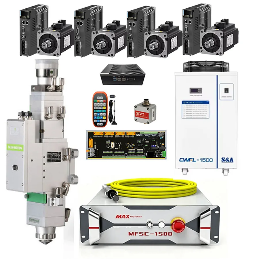 Фото Волоконно-лазерная головка Raytools BM110 XC3000PLUS 1500W 2000W 3000W MAX, волоконно-лазерный источник RAYCUS, водяной охладитель, сервопривод Huichuan 750W 400W. №2