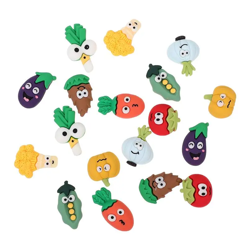 

18pcs Magnet Magnets Fridge Refrigerator Sticker Magnetic Vegetable Cute Whiteboard Kitchen Funny Office Resin3D Decor Set Decal