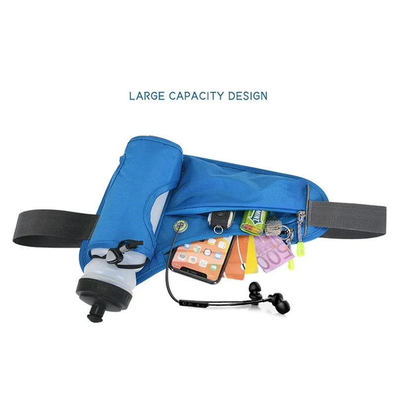 Sports Belt Bag Running Waist Pack Hydration Bum Bag With Water Bottle Holder Men Women Riding Cycling Hiking Walking Camping