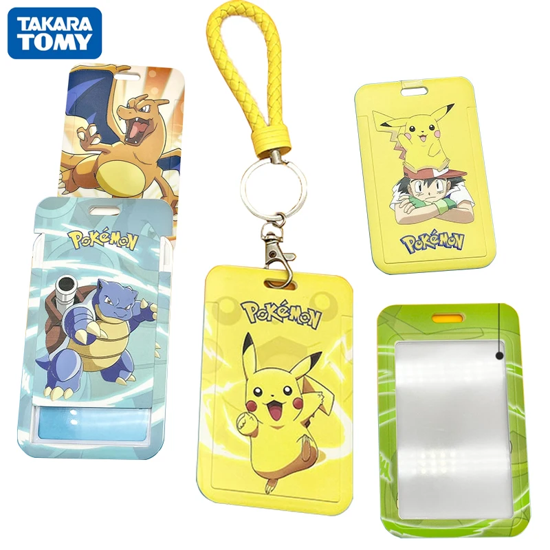 

Kawaii Pikachu Anime pokémon card protectors Portable Passport Cover Girl Heart Travel Boarding Passport Card Holder photocards