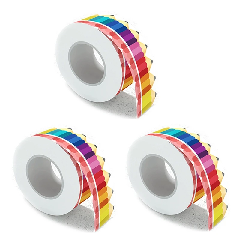 3X Bulletin Borders Stickers,Pencils Border Trim, 65.6Ft Back-To-School Decoration Borders For Black Board Trim