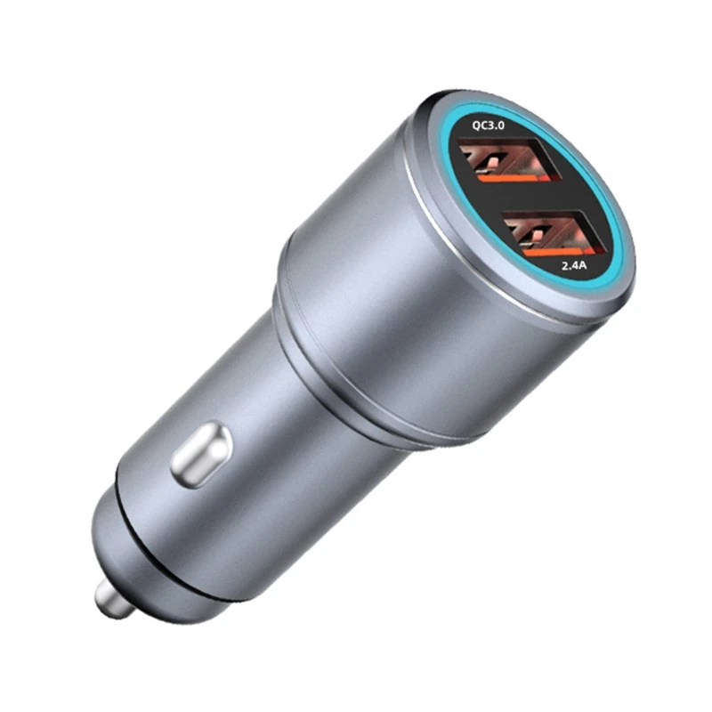 

Автомобильное зарядное устройство адаптер Быстрая зарядка портативное USB быстрая зарядка два порта для телефона планшета или других USB уст...