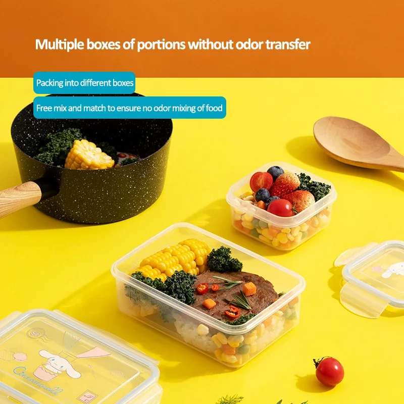 MINISO Sanrio Ланч-бокс с четырехсторонней пряжкой фруктовый микроволновый нагрев