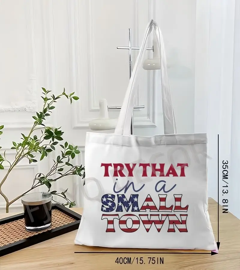 Экологичная Женская Большая Сумка Из Полиэстера С Изображением Трампа.