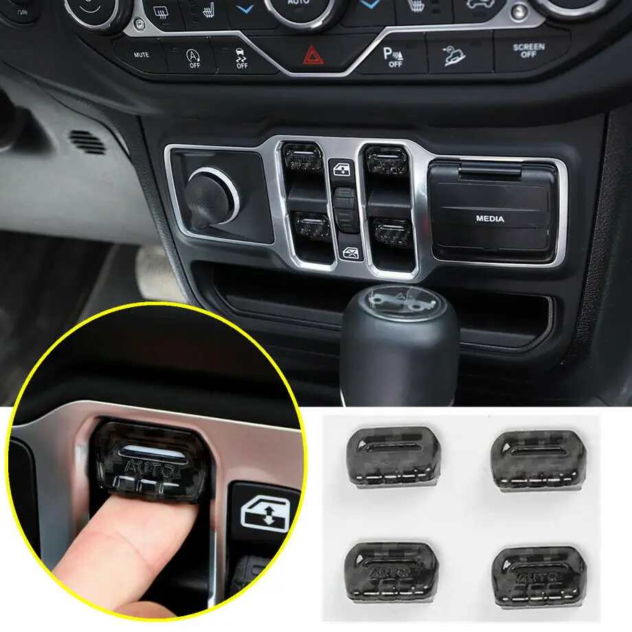 

Внутренняя Панель стеклоподъемника для 20-21 Jeep Gladiator JT из углеродного волокна