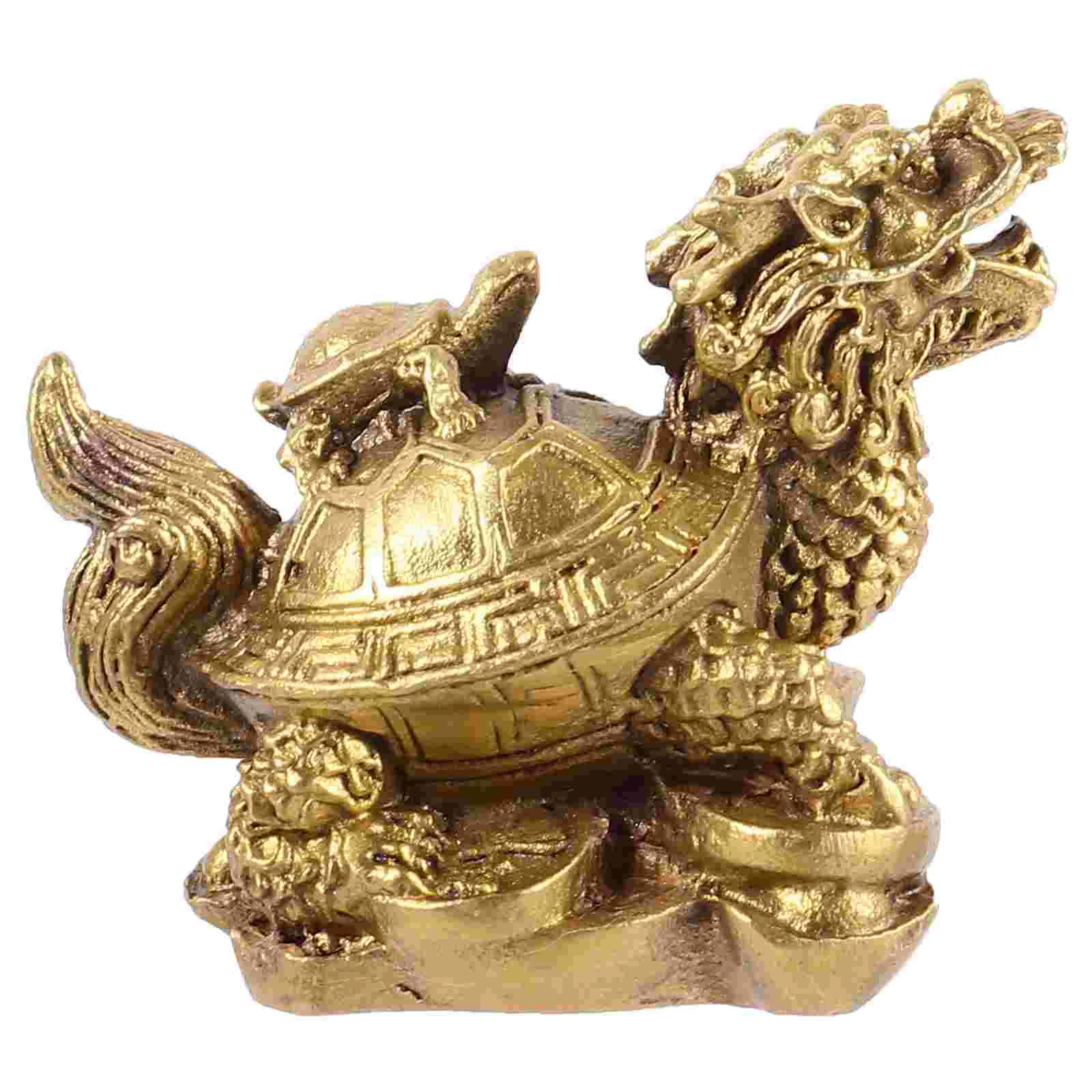 

Turtle Desktop Statues Fortune Statue Turtle Gifts Wealth Statue Figurines Chinese Dragon Tortoise Figurine Turtle Figurine