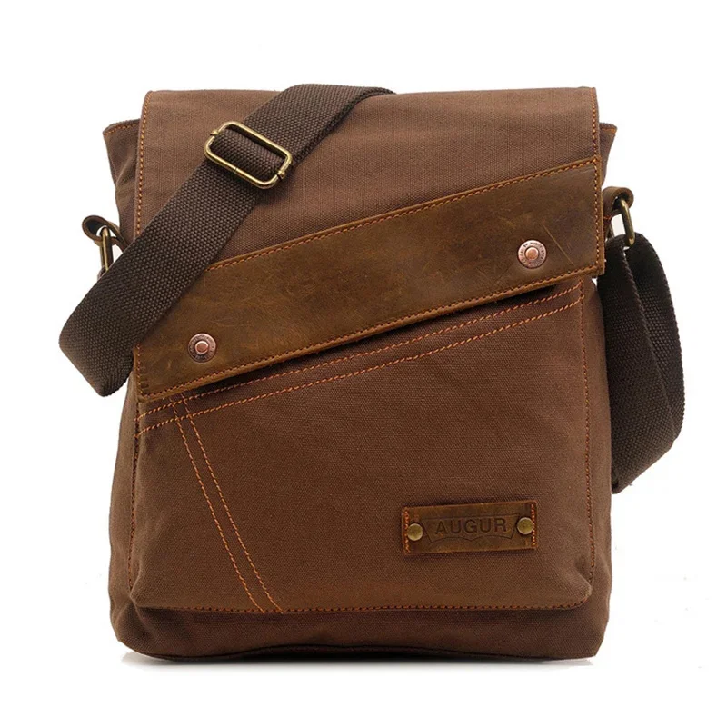 

Good Qualtiy Men's Small Chest Sling Bag Travel Bag Canvas Casual Shoulder Crossbody Solid Men Canvas Bag Shoulder Bag