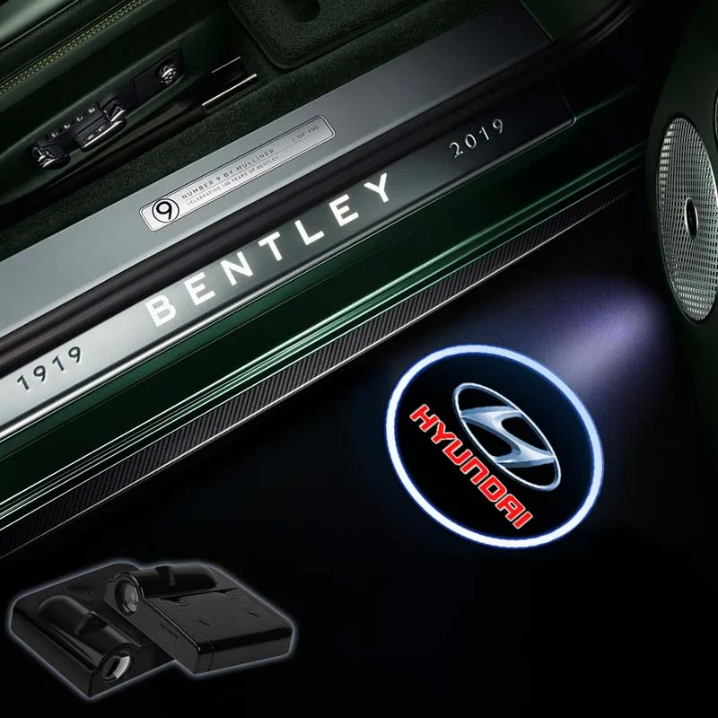 

Car Door Led Welcome Laser Projector Logo Night Lights Wireless Car Courtesy Lamp for Hyundai Tucson Elantra Creta IX 25 Solaris